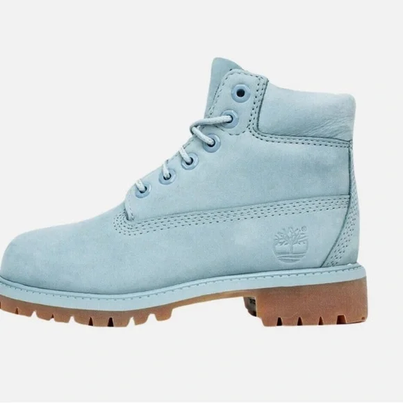 Timberland 6 Inch Premium 'Sky Blue' These are 6.5 in Boys/Mens & Fits Women 8.5 - Picture 3 of 15
